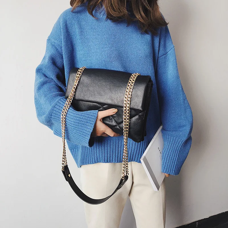 

CHIC Bag Women's 2019 New Style Spring Fashion Korean-style Fashion Graceful Rhombus Shoulder Bag Versatile Bag with Chain