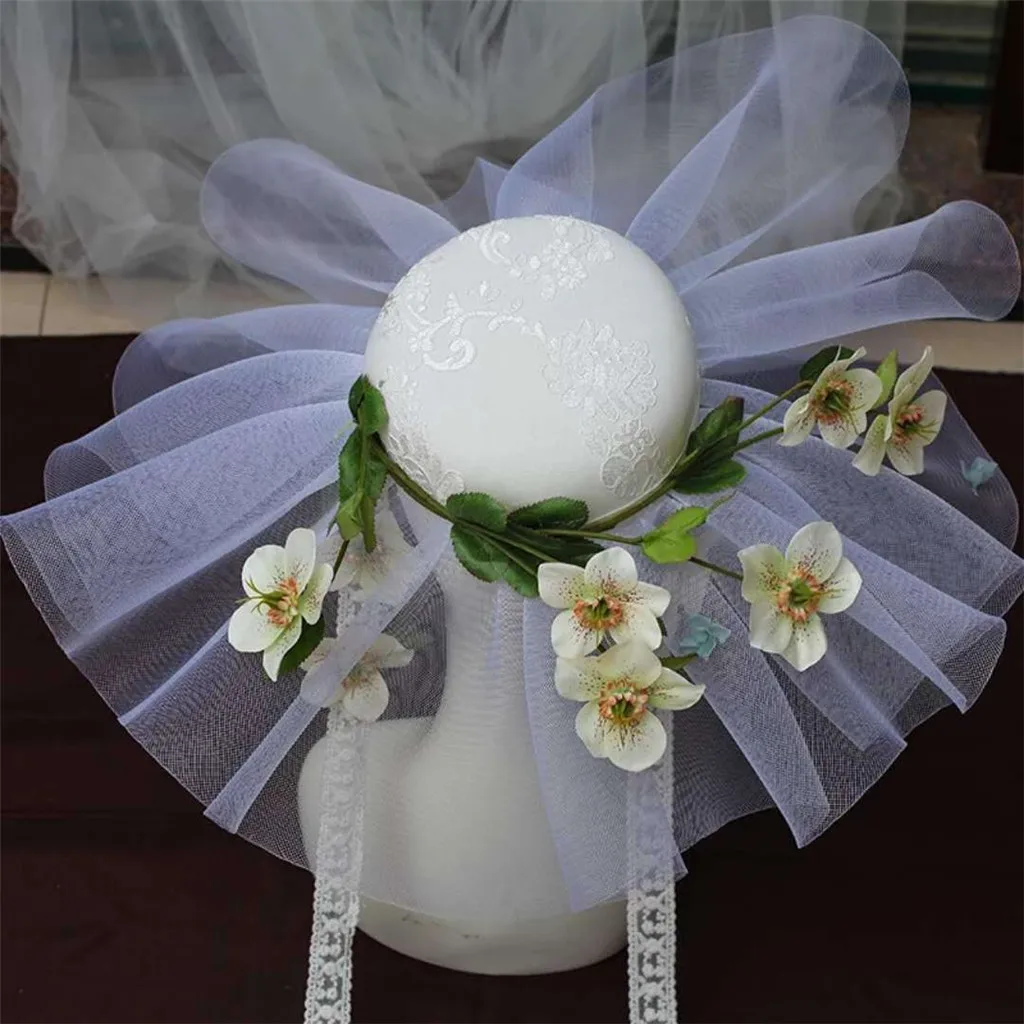 Элегантная Свадебная шляпа цветок сетка вуалетки заколка для волос Мини Топ шляпы для свадебной вечеринки головные уборы