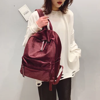 

Velvet Retro Backpack Mochila rucksack Backbags Women College school Bags for teenage girls Anti Theft travel Bagpack 2020