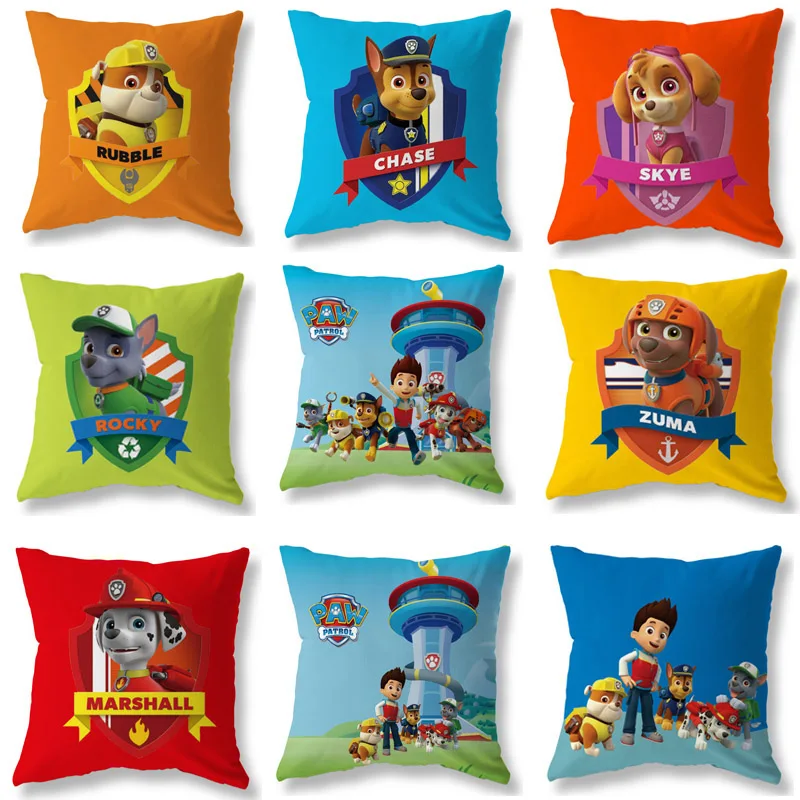  Paw Patrol Cushion Cover Cute cartoon pattern pillow cushion car pillow child bedroom nap pillowcas - 4000283735374