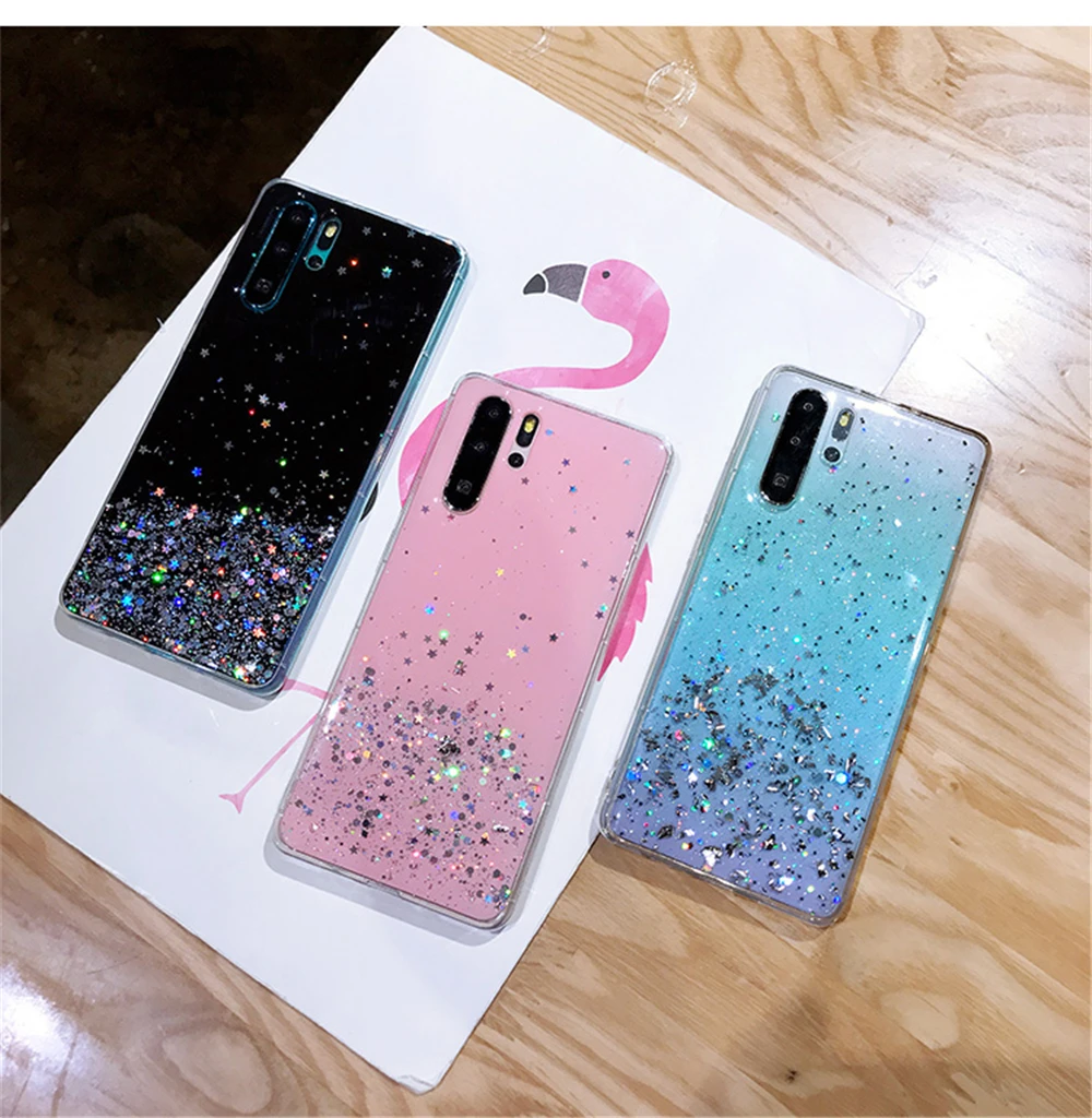 Чехол сверкающий с блестками для huawei P10 P20 P30 Lite силиконовый, прозрачный блестками мягкие милые зимние ботинки матовый чехол Honor 10 20 Lite Pro Nova 3 3i 4