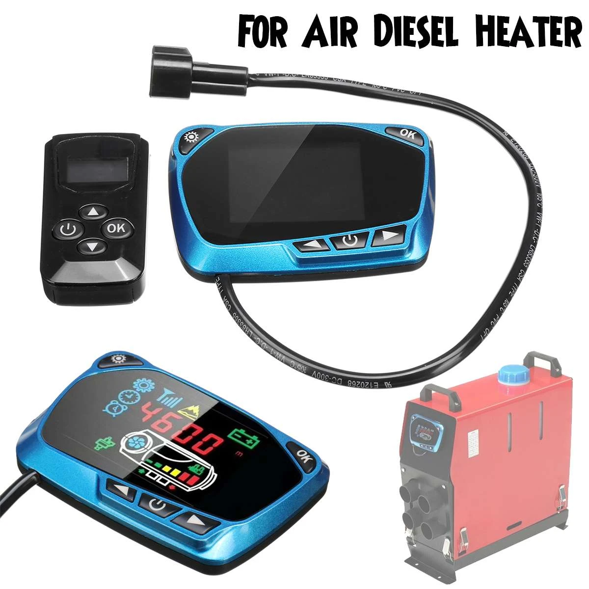 Car Air Diesel Heater 5KW 12V/24V LCD Monitor Controller Switch