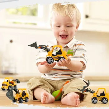 

Toy Cars Bulldozer Excavator Dump Truck Model Kit For Children Toddlers Kids Mini Engineering Toys Gift 6 Packs Hot