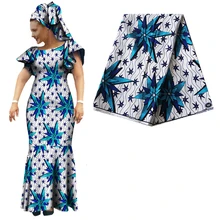 Белая африканская печатная настоящая голландская восковая Ткань 6 ярдов высокого качества DIY швейная батик ткань нигерийская Анкара восковая ткань 283