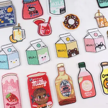 

Prajna Cartoon Bottle Iron On Patches on Patches Fashion Embroidered Patches For Clothing T-shirt Jacket Applique Stripe DIY
