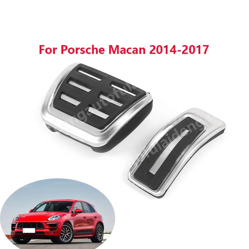 2 шт. для Porsche Macan- Новинка Авто педаль тормоза сцепления нескользящий акселератор ножной чехол отделка автомобильные аксессуары