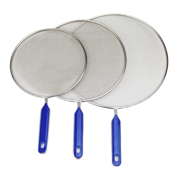 

3 Pack Grease Splatter Sn for Frying Pan Cooking,Stainless Steel Guard,Hot Oil Shield to Stop Prime Burn