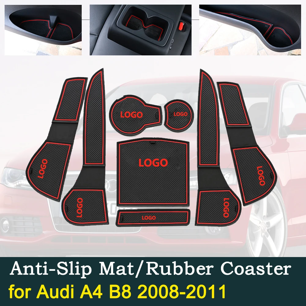 Противоскользящая резиновая накладка на дверь для Audi A4 B8 2008 ~ 2011 2009 2010 8K RS4 S4 S line RS 4