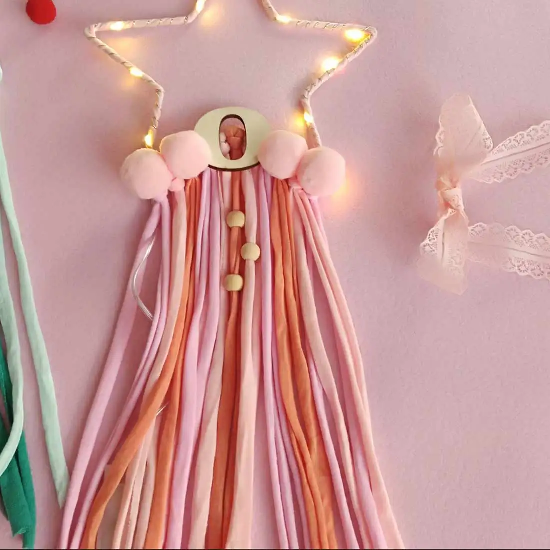 DIY ловец снов цветной декор для детской комнаты Настенные подвесные бамперы для постельных принадлежностей детский праздничный декор для детской комнаты для девочек - Цвет: N04