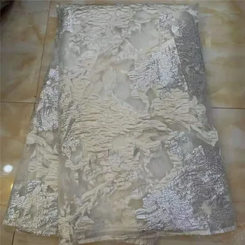 

African Lace Fabric Embroidered Nigerian Laces Fabric Bridal High Quality French Tulle Lace Fabric Organza white Wedding Party