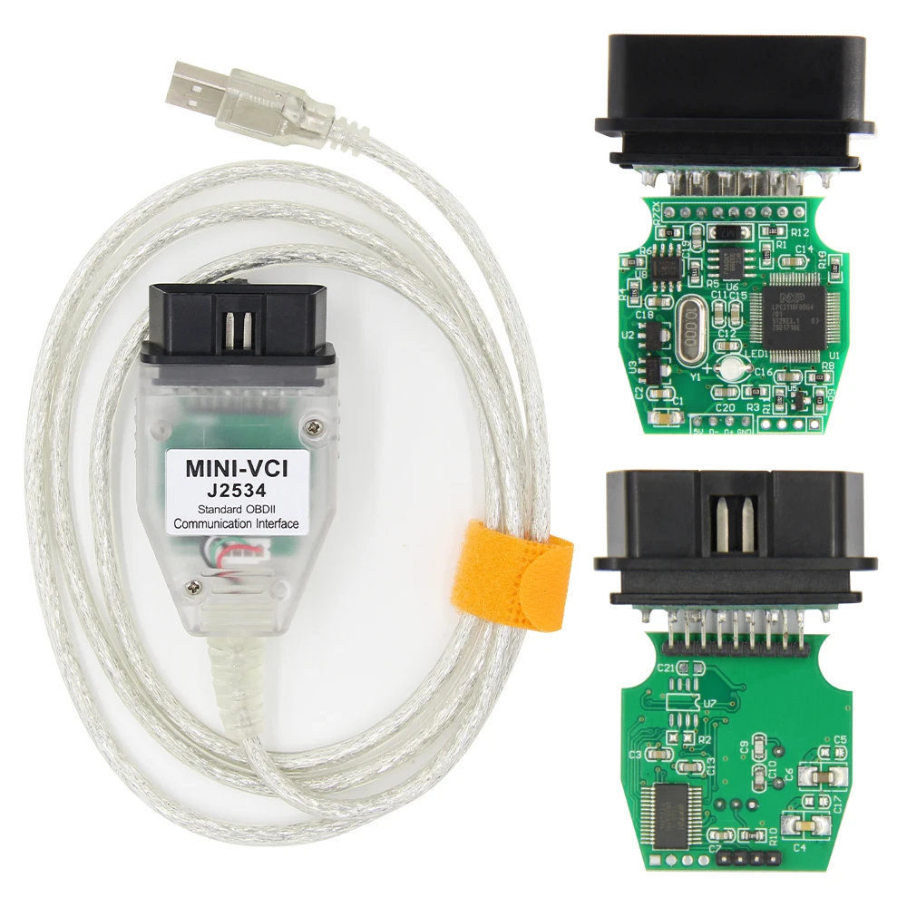 Новейший V13.00.022 мини VCI интерфейс для TOYOTA TIS Techstream MINI-VCI J2534 OBD2 Диагностический кабель vci-интерфейс