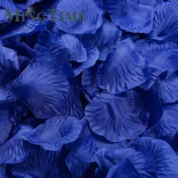 100pcs Colorful Silk Rose Petals - Romantic Table Confetti (Blue)