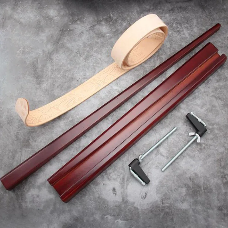 1SetLeatherToolSolidWoodClampSideOiledWoodenClipTreatmentforLeatherDIYHandmade