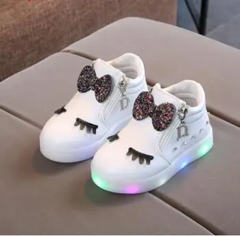 

Spring Glowing Girls Sneakers Basket Led Children Lighting Shoes Boys Fashion Luminous Sneaker Flat Size 21-30