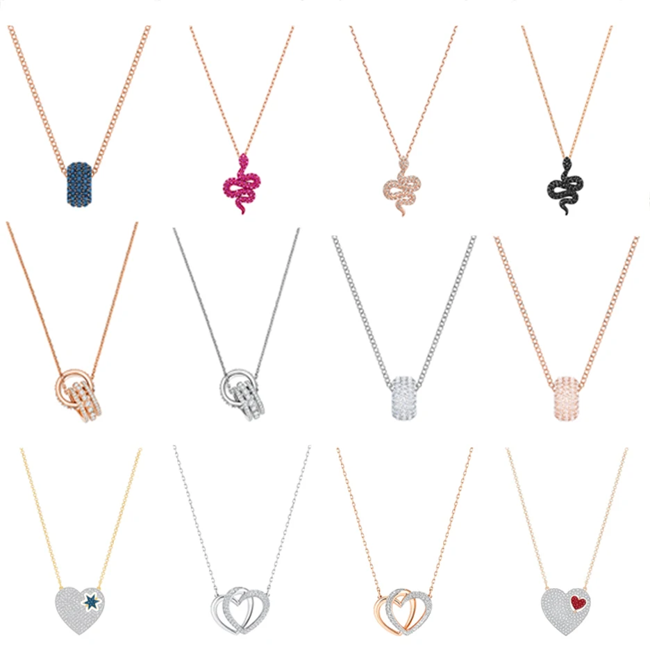 

High Quality L 1:1 Original SWA Jewelry Romantic Heart-shaped Exquisite Star Personality Snake Necklace Pendant Wholesale