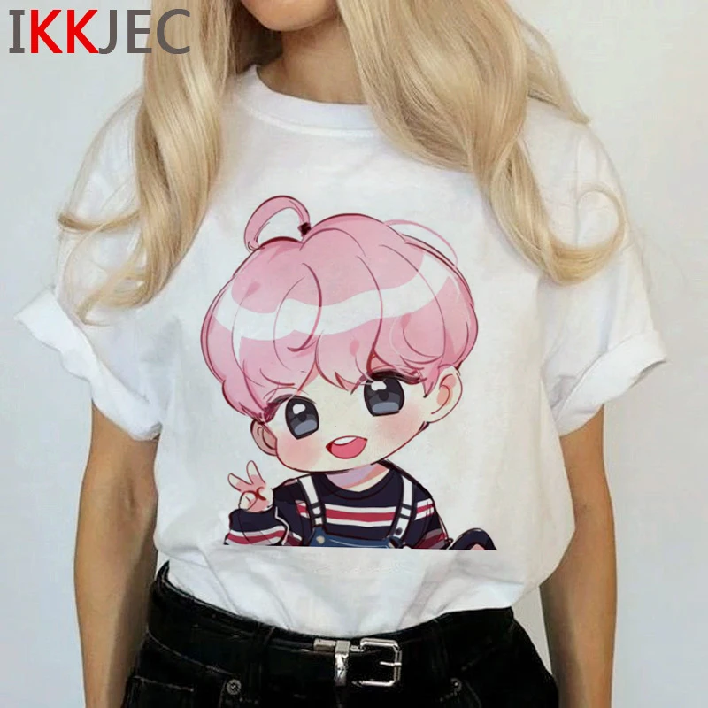 Bangtan Boys Jimin V Harajuku футболка женская Fake Love Ullzang футболка Jungkook J-hope Rm Suga Jin футболка с мультяшным принтом женские футболки
