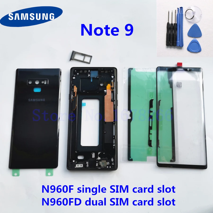Чехол для SAMSUNG Galaxy Note 9 N960 N960F полный корпус задняя крышка ЖК экран стеклянный
