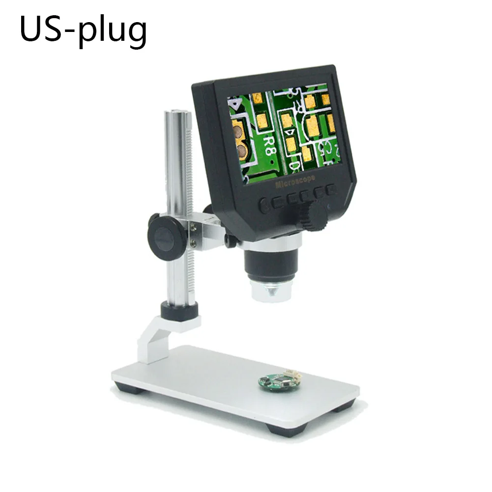 

Digital Microscope 600X Electronic Video Microscope 4.3 Inch HD LCD Soldering Microscope Phone Repair Magnifier And Metal Stand