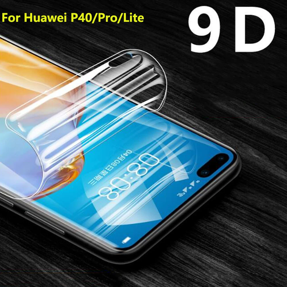Передняя Гидрогелевая пленка 9D для Huawei P40 pro Защита экрана Nova 7 SE Honor 30 Play 4T Pro P30