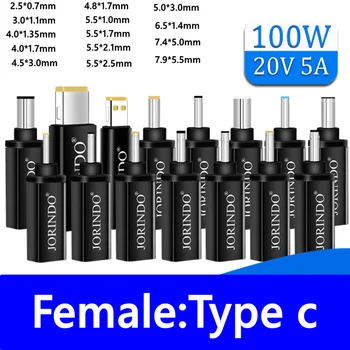 

Type-C male to DC adapter PD decoy adapter power charging adapter for notebook computers (100W 20V 5A)