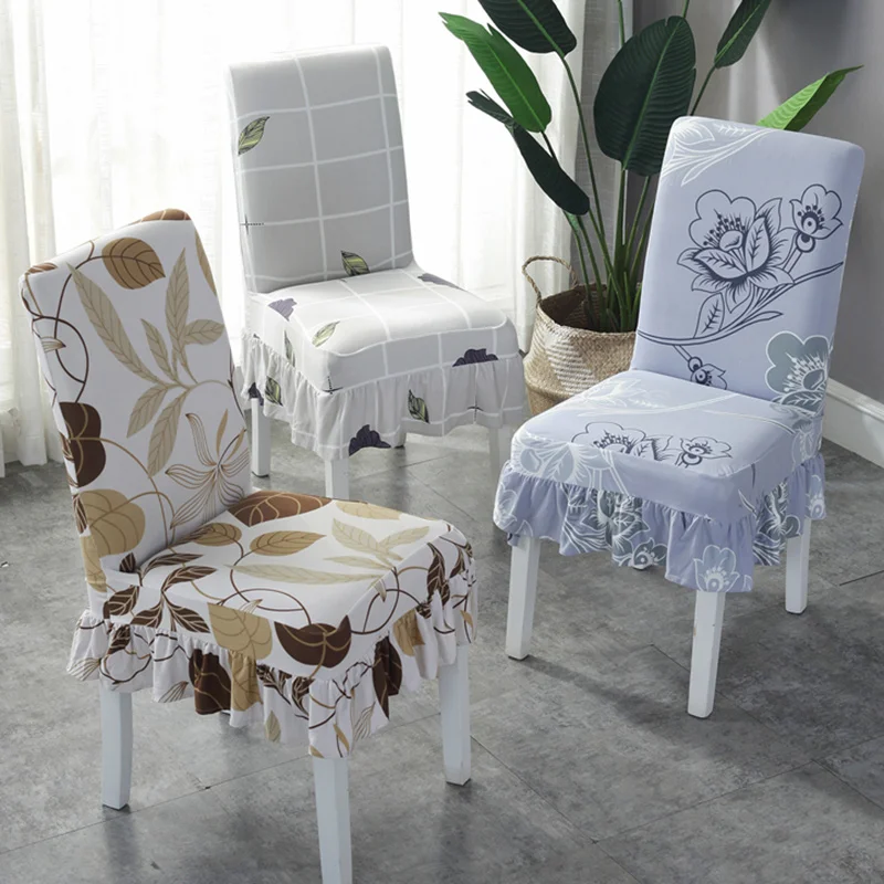 Чехол на стул в пасторальном стиле эластичное защитное покрытие для обеденной