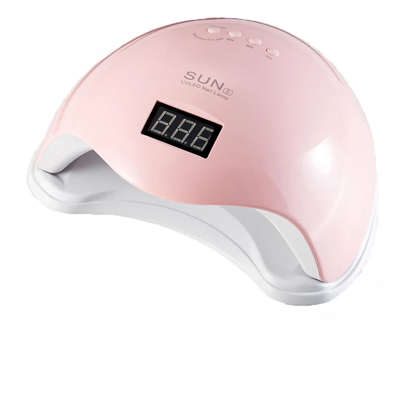 Tanie Nowy 48W SUN 5 dla tej lampy lampa LED UV do paznokci suszarka do paznokci automatyczny czujnik LCD wyświetlacz czasu do utwardzający lakier żelowy niską cenę i wysokiej jakości