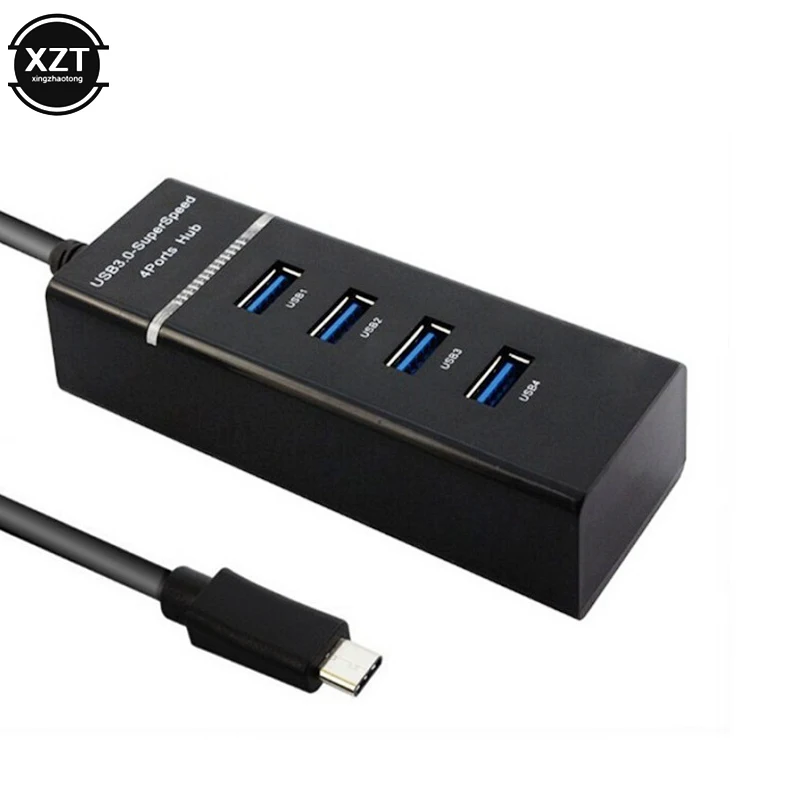4 порта USB C концентратор 3,0 тип-c высокоскоростной разветвитель передачи данных адаптер для Macbook iMac ПК Компьютерные аксессуары USB-C концентратор