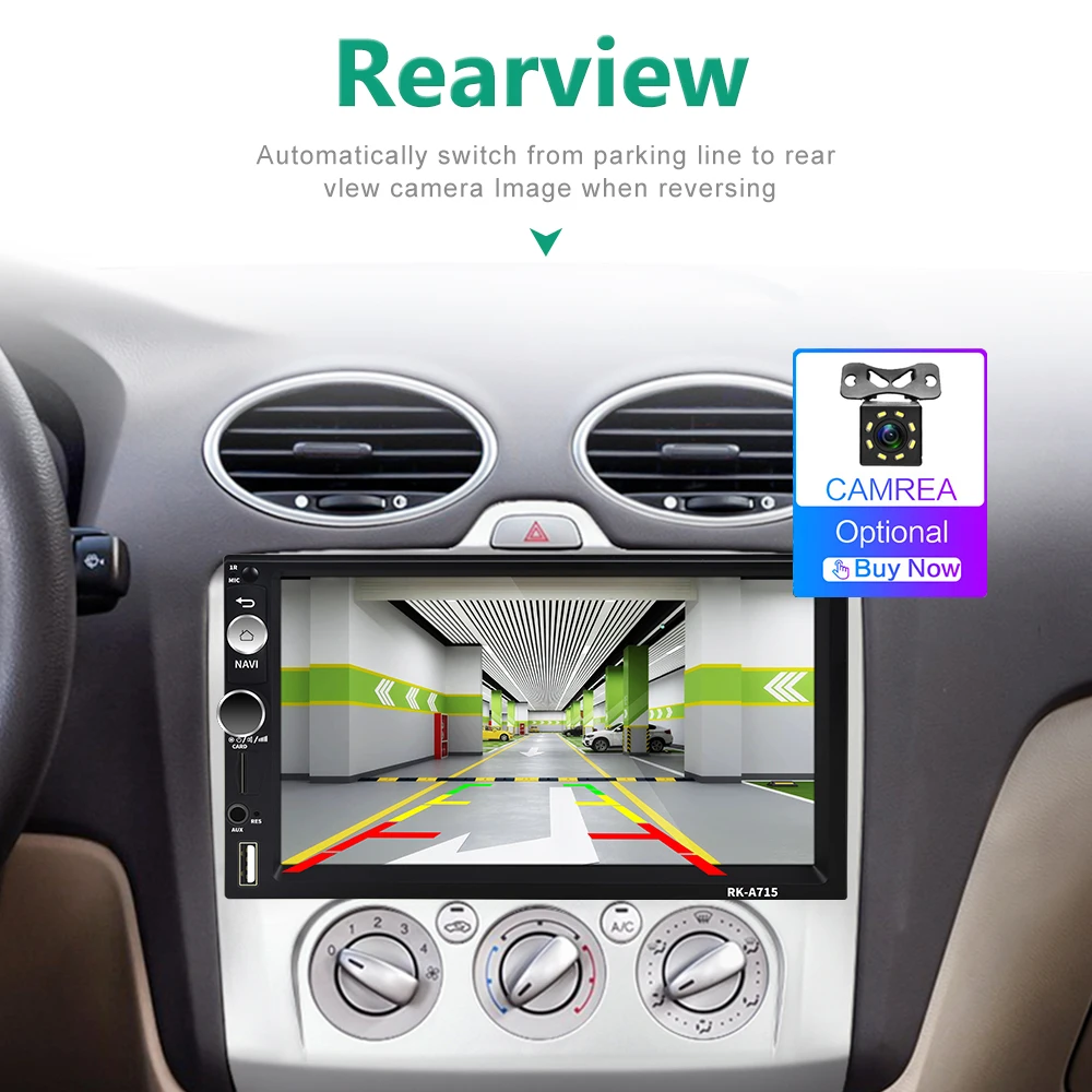 Podofo 2 din Android Car Multimedia Player Universal Car Radio 2din GPS Autoradio For Volkswagen Nissan Hyundai Kia toyota CR-V (6)