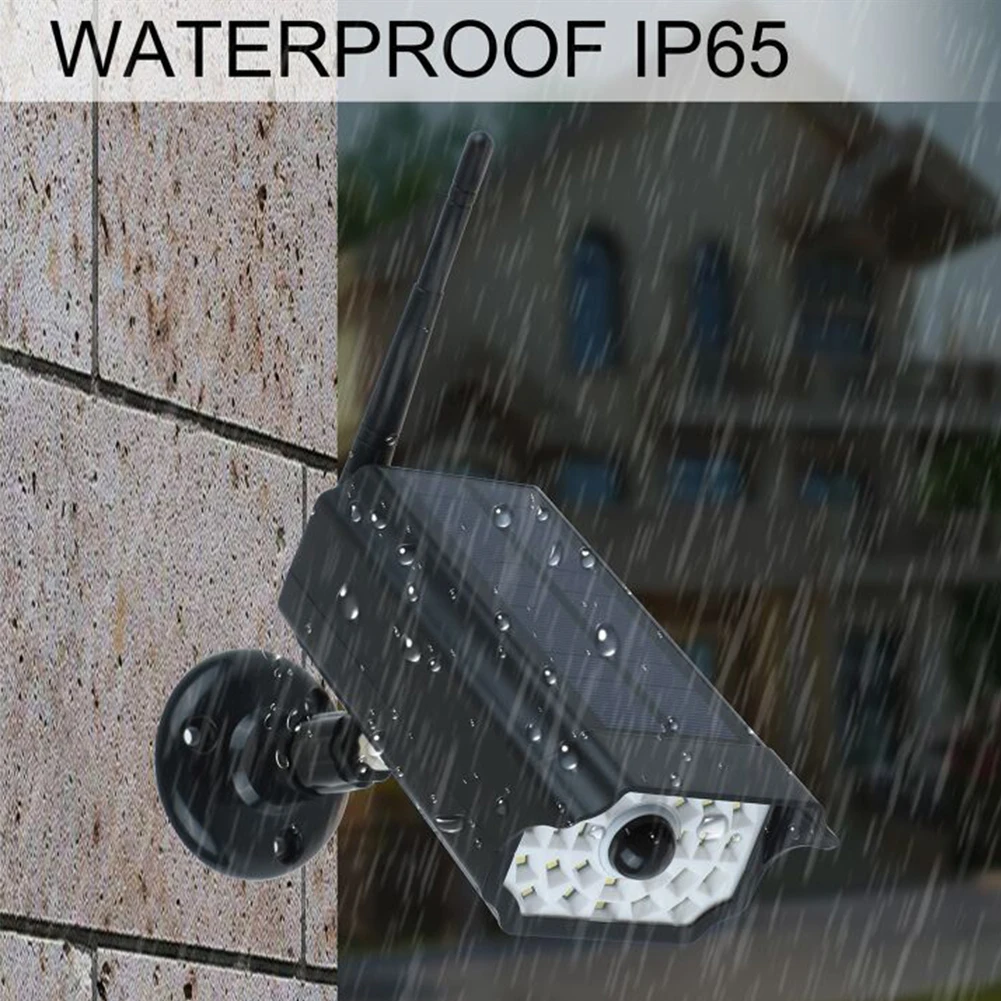 Black Patio Wall Lamp Solar Powered Led Security Fake Camera Outdoor Energy Saving Garden Surveillance Motion Sensor Waterproof Fence - Испускаемый цвет: Black
