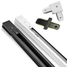 0,5 м Длина 2-проводной Алюминий железнодорожных путей у меня L Футболка с принтом «крестик разъем станок для 2 провода видео-телефон двери отслеживания светильник Светодиодный точечный светильник рельсы