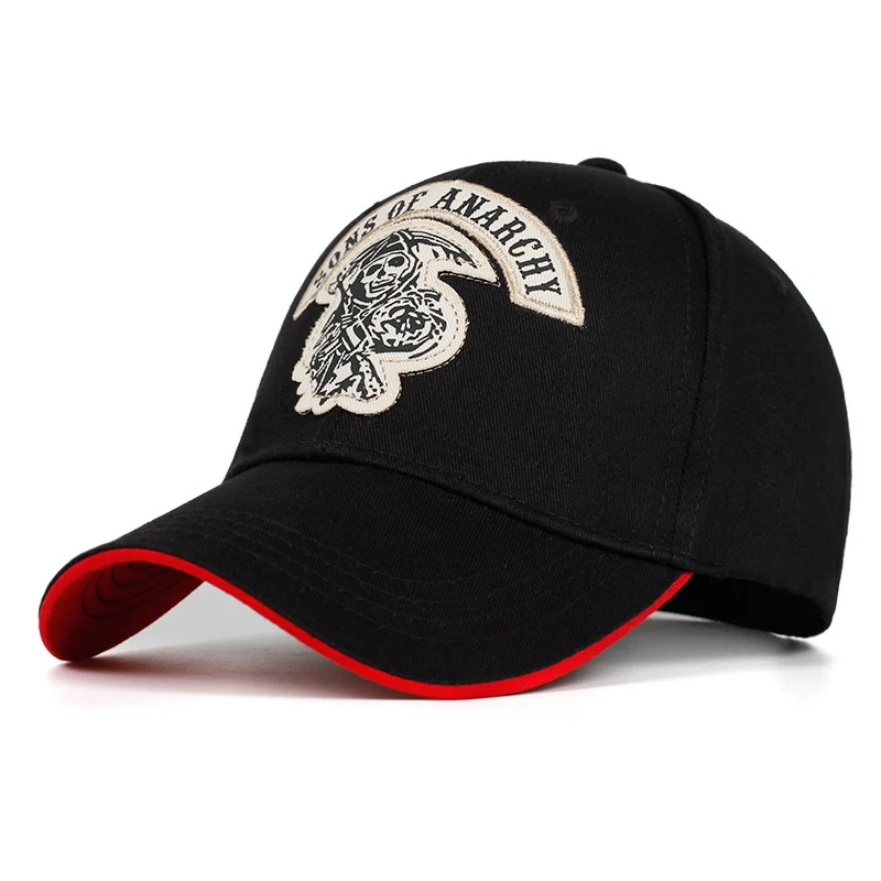 Brand New Unisex Baseball Cap SOA Sons of Anarchy Skull Embroidery Snapback Men Women Sports Racing Motorcycle Caps CP0385 (5)