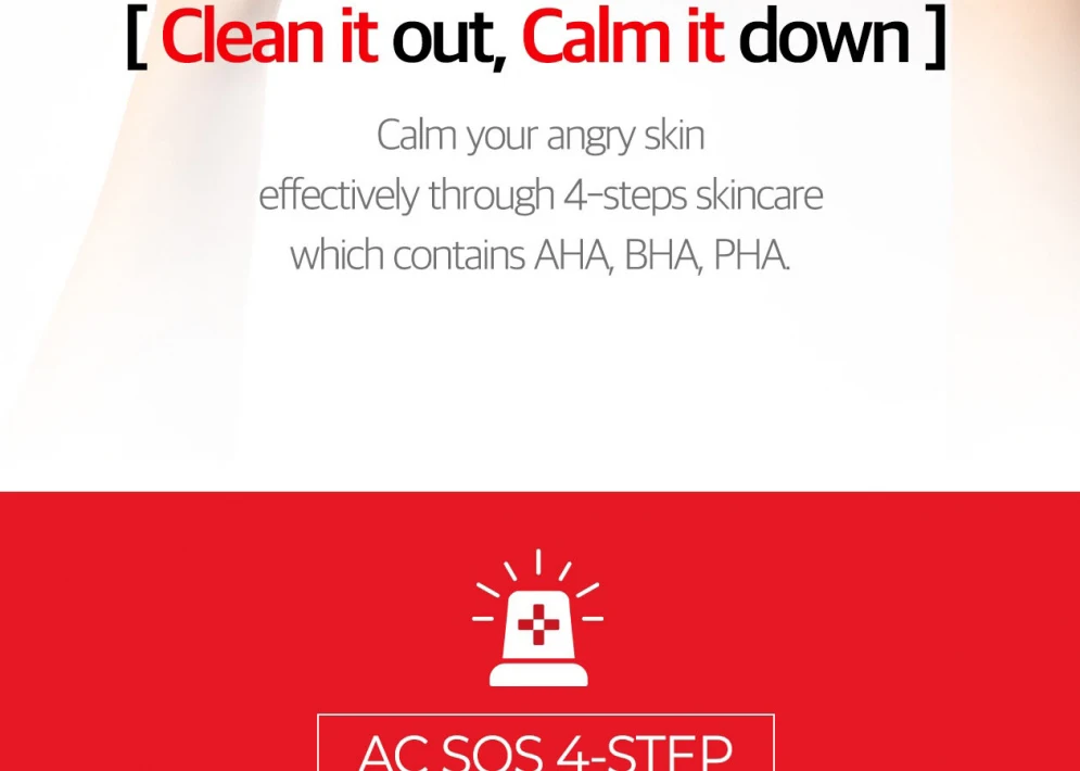 Alguns por mi Cuidados com a Pele Dias Milagre ac Sos Kit Edição 1 Pacote 4 Itens Efetivamente Remover Espinha Anti Acne Clareamento Aha Bha Pha 30 6 pacote (4 itens) efetivamente remover espinha anti