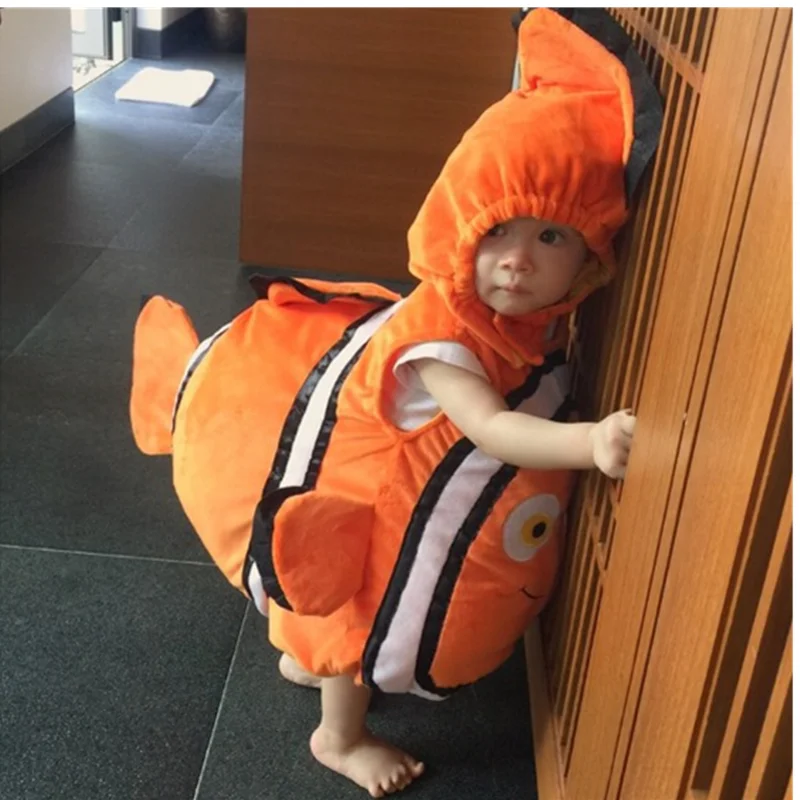 Encontrar a Nemo Clownfish cospaly disfraz Pixar Pelicula animada Nemo bebé nignos ropa Хэллоуин fiesta de navidad