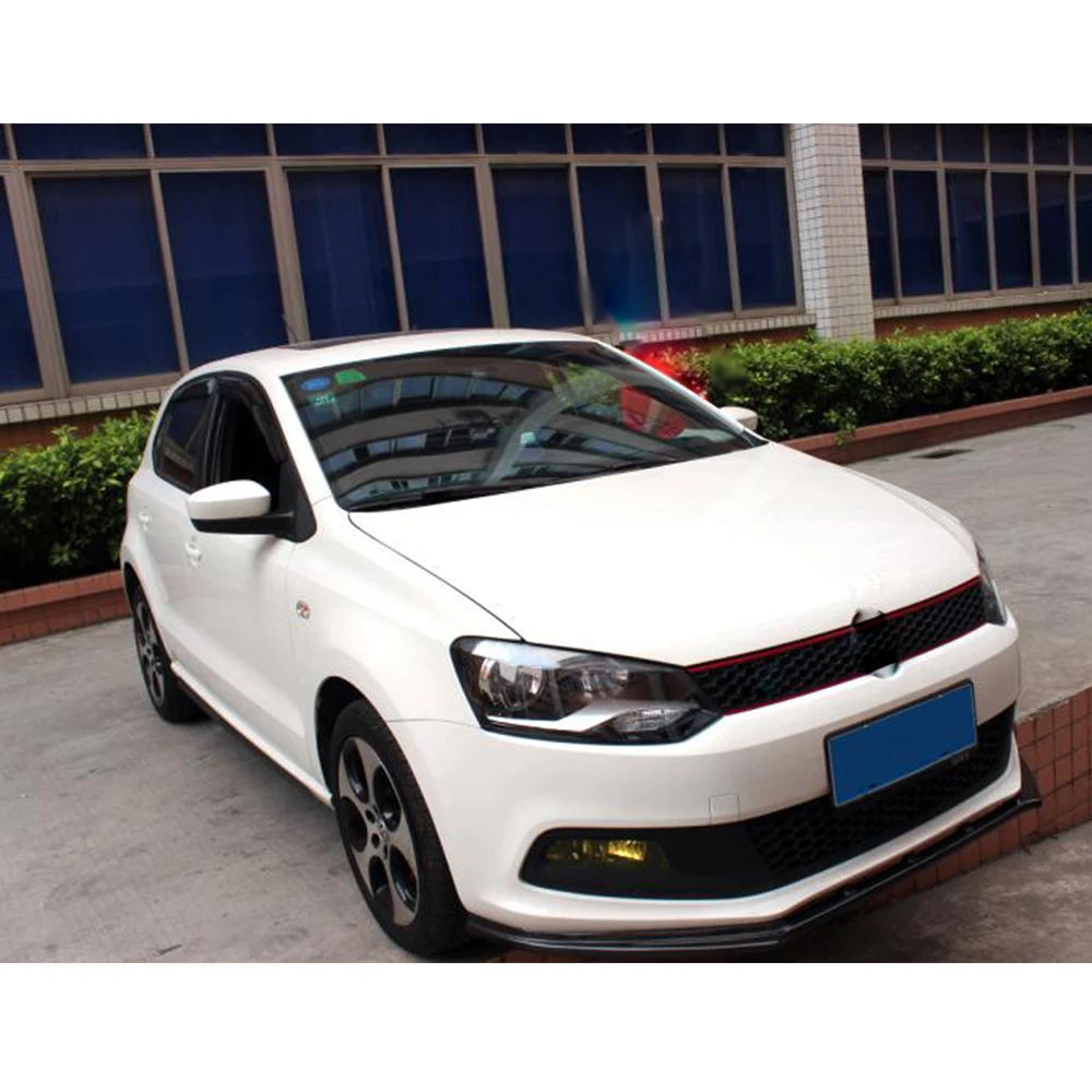 Углеродного волокна/FRP Неокрашенный фронт бампер спойлер сплиттеры для Volkswagen VW Polo GT хэтчбек 2013