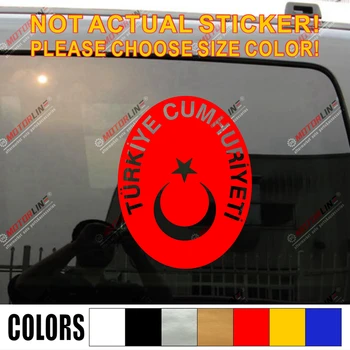 

Coat of Arms of Turkey Turkish Flag Decal Sticker Car Vinyl pick size color no bkgrd