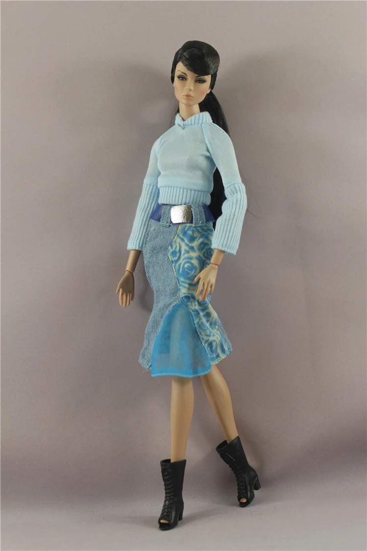 Комплект одежды, длинное пальто, шикарное платье с пайетками, комбинезон, летняя зимняя одежда, костюм для 1/6 BJD Xinyi Barbie FR ST Doll