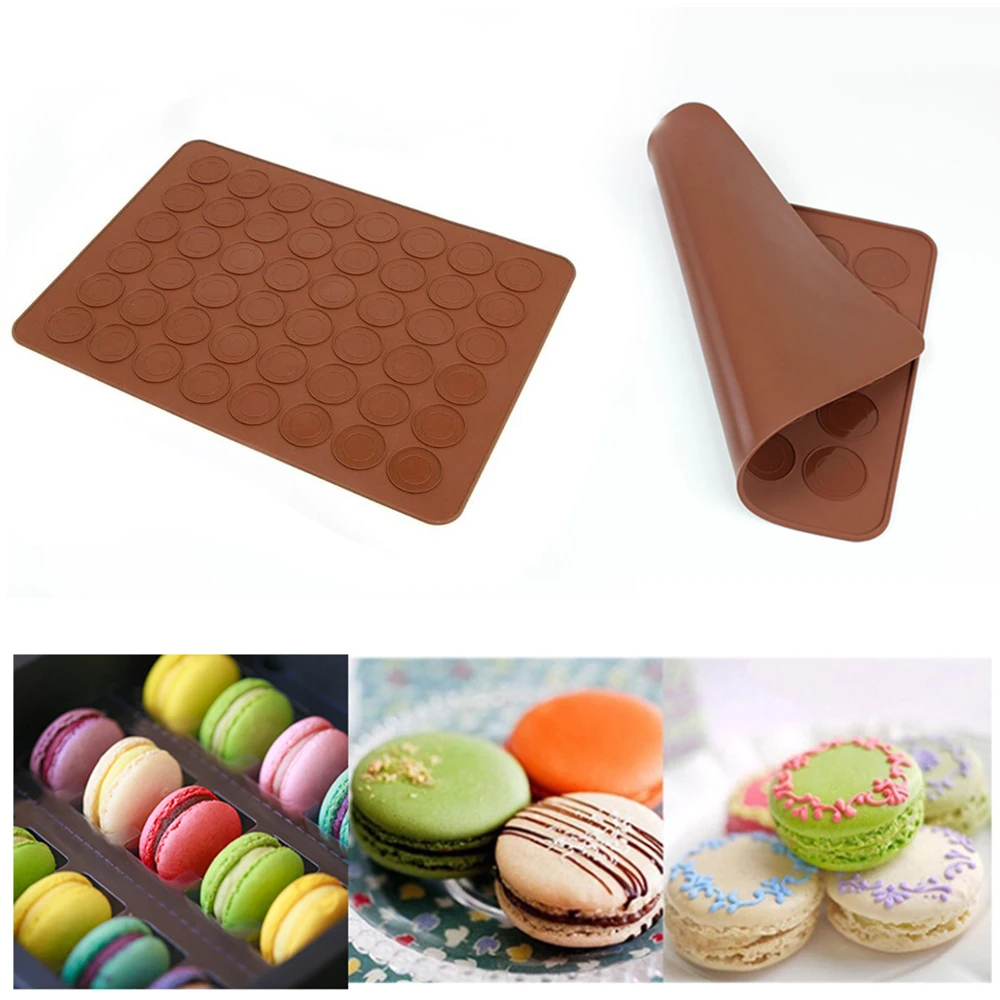 3D Macaron Decorating DIY Muffin Oven Baking Sheet Mat Mould Pastry Cake Molds 