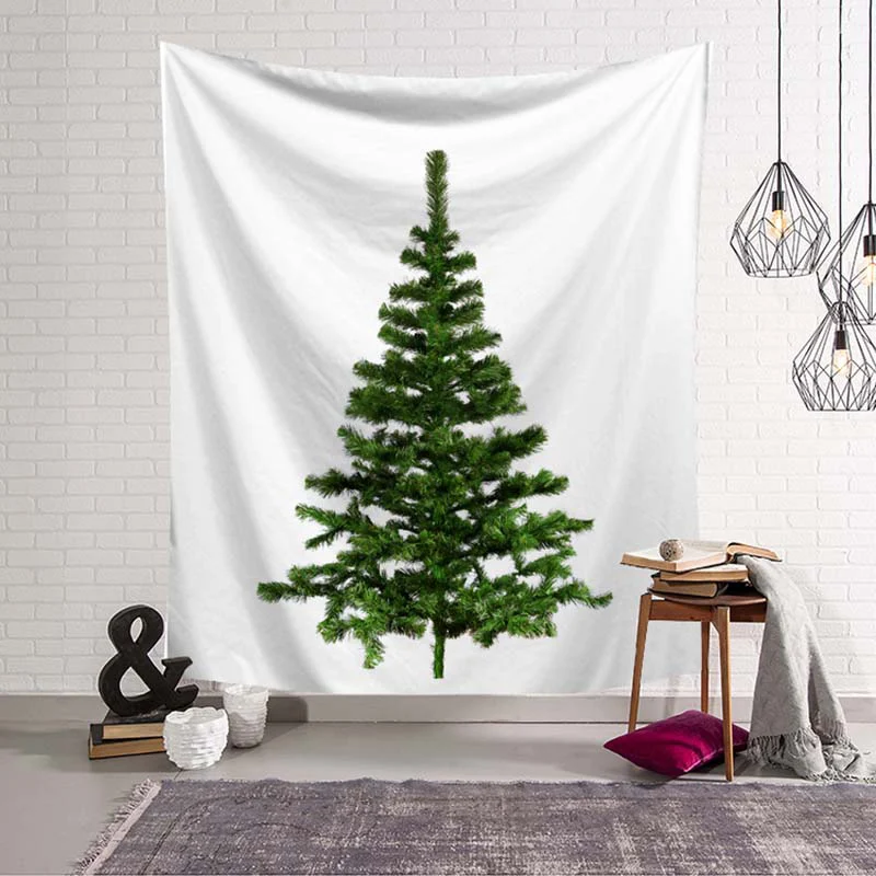 Рождественский гобелен с изображением деревьев, настенный гобелен, рождественские вечерние гобелены, скатерть, Настенный Ковер, покрывало, коврик - Цвет: Style 3