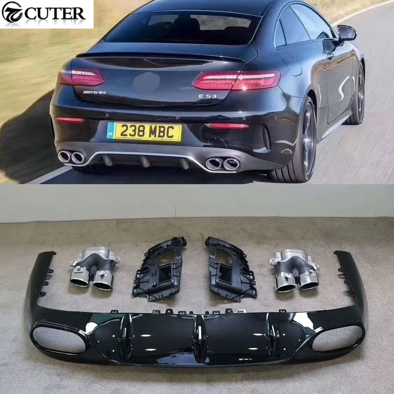 C238 E300 E Coupe E53 Amg Stil Edelstahl Auspuffrohr Pp Heckschurze Diffusor Fur Mercedes Benz C238 E Coupe 2019 Kit Car Bodies Pipe Stainlessdiffuser Rear Aliexpress