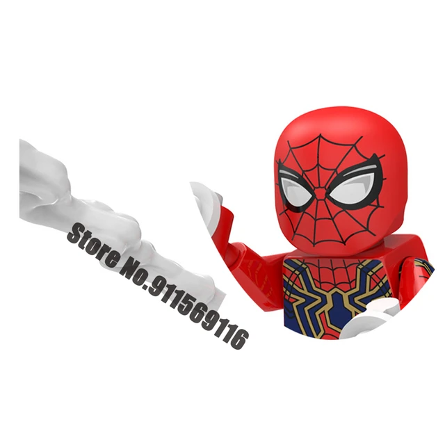 Superhero Spiderman Suit Building Blocks Bricks Mysterio Peter Parker Miles Morales Action Figures Kids Toys Christmas Gifts I-XP196