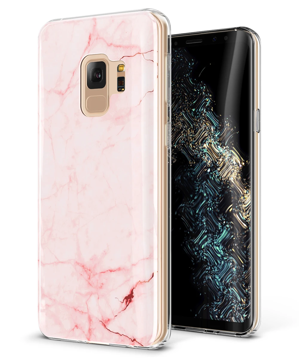 Мраморный чехол GVIEWIN для Galaxy S9 ультратонкий глянцевый мягкий ТПУ резиновый