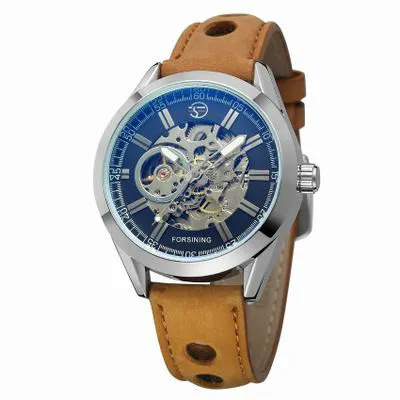 Мужские механические наручные часы с скелетом, мужские механические часы, мужские часы, лучший бренд класса люкс, натуральная кожа, Montre Homme