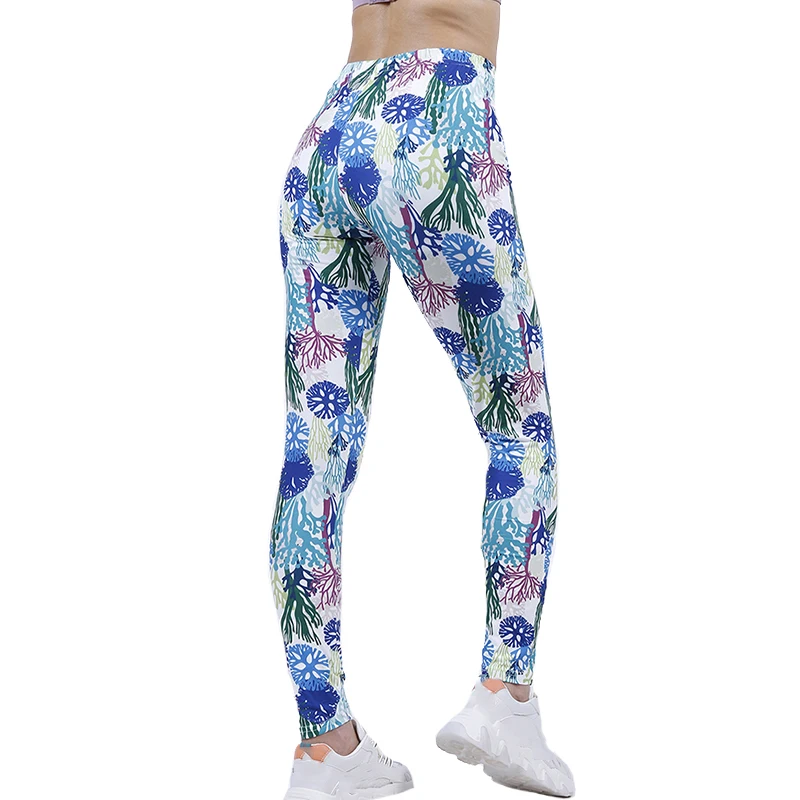 fishnet leggings YSDNCHI High Waist Stretch Gym Leggings Sports Running Sportswear Women Printing Fitness Pants Sexy Trousers nike leggings