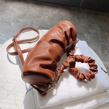 

Designer Bags Folds PU Leather Crossbody Bags for Women 2020 Shoulder Handbags Winter Branded Women's Trending Hand Bag