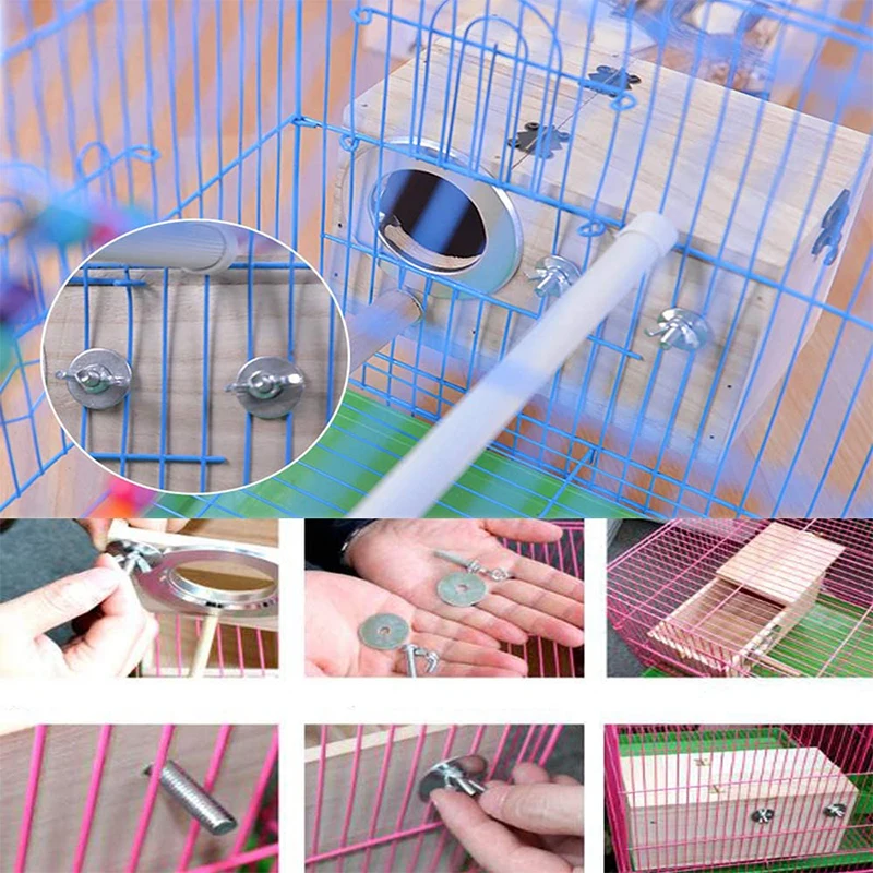Parakeet Nest Box Bird Cage Natural Pine Wood Bird Nest Breeding Box Cage for Budgie Parrot Egg Accessories
