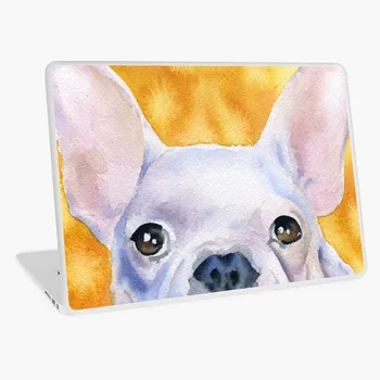 

White French Bulldog Watercolor Dog Art universal laptop sticker laptop skin for MacBook HP Acer Dell ASUS Lenovo