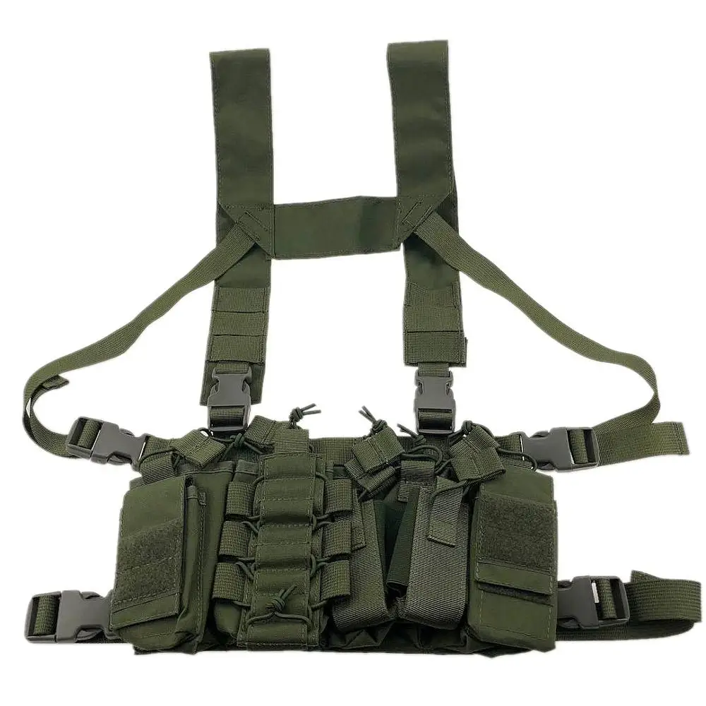 Тактический жилет Easy Chest Rig военный переноска Мультикам зеленый черный