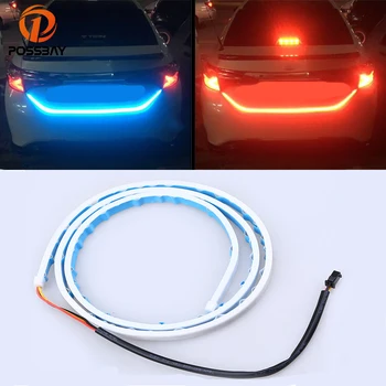 

POSSBAY 121cm LED Trunk Strip Lighting Rear Tailgate Light Red Brake Stop Tail Lamps Flash Turn Signal Lights Unviersal for VW