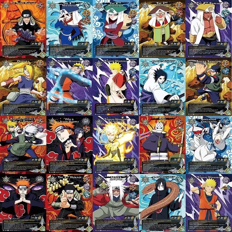 Original Limited Naruto Flash Card Full Characters Cards Japan Anime TCG Board Game Collection English Card Toys for Children afbeelding