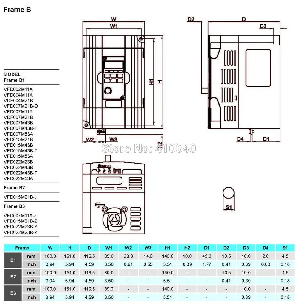 Дельта-инвертор 1,5 кВт VFD015M43B 3 фазы 380 В до 460 Номинальная Currrent 4 Новый 1500 Вт продукты с бесплатной доставкой